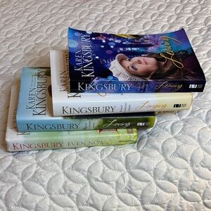 Karen Kingsbury Four Book Lot (3/4 Bailey Flanagan) Leaving, Loving, Longing etc